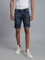 Blue Slim Fit Shorts