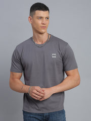 Smoke Grey Polo Cotton T-Shirt