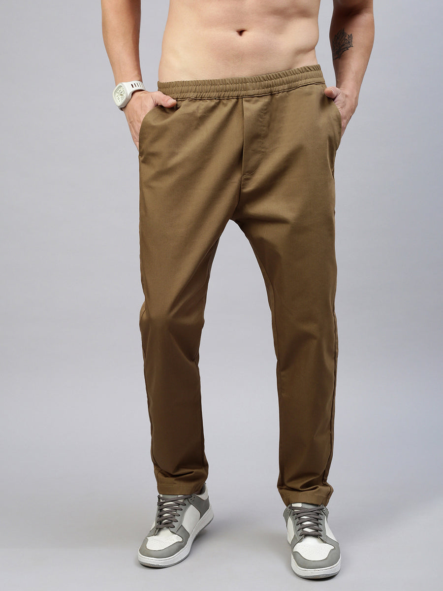 Khakhi Slim Fit Men’s Cotton Pants