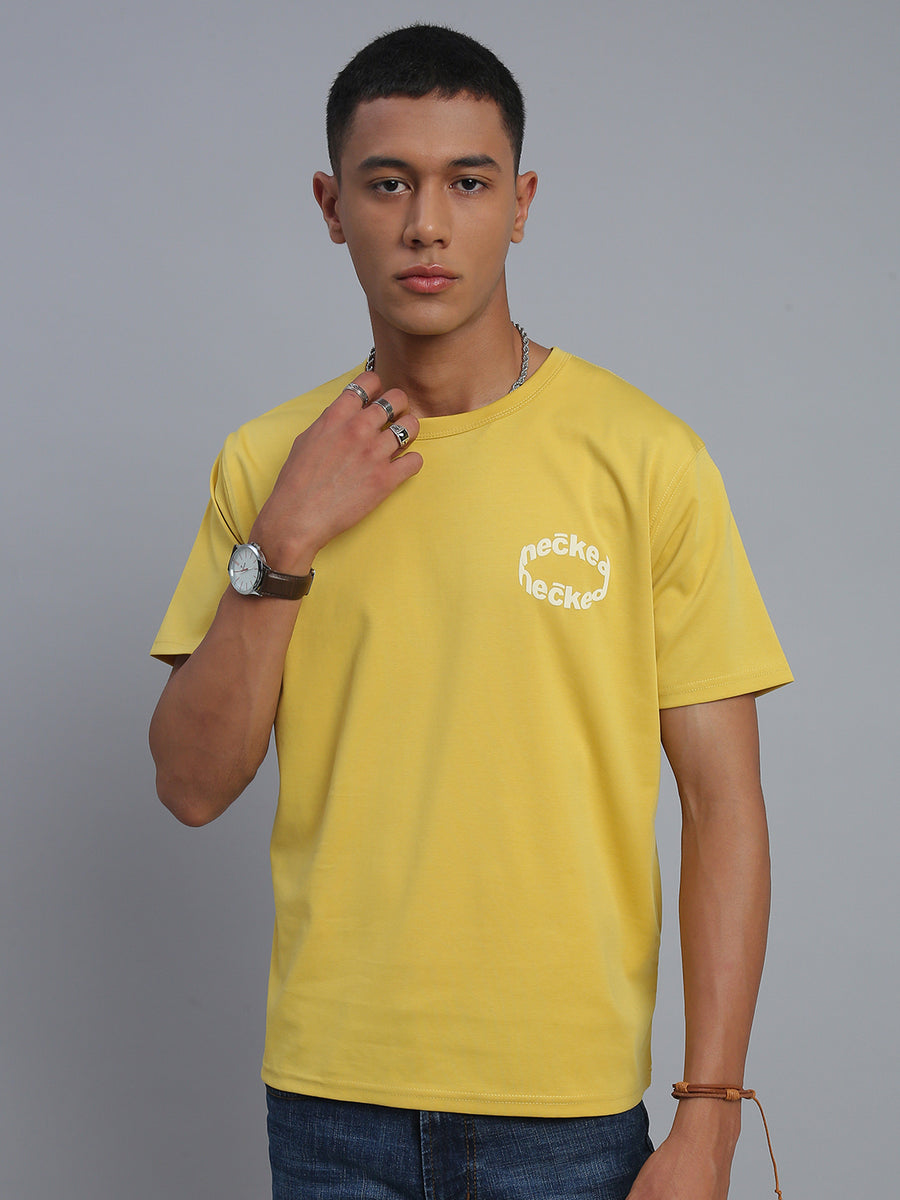 Mustard Yellow Polo Cotton T-Shirt