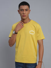 Mustard Yellow Polo Cotton T-Shirt