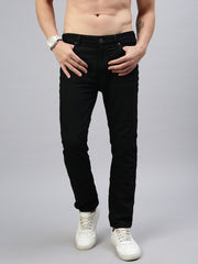 Black Strait Fit Stretchable Jeans