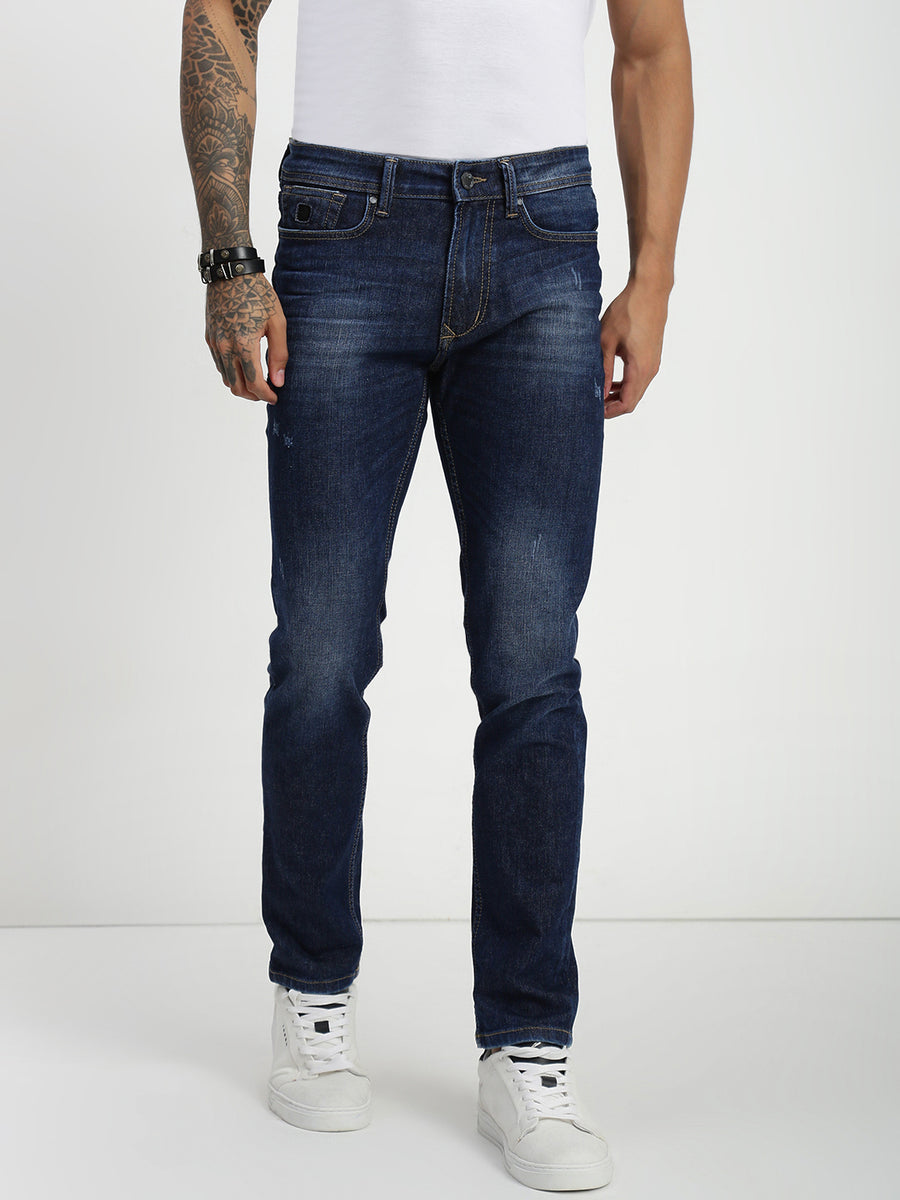 Dark Blue Slim Fit Stretchable Jeans