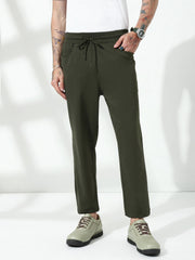 Olive Green Relax Fit Track Pant