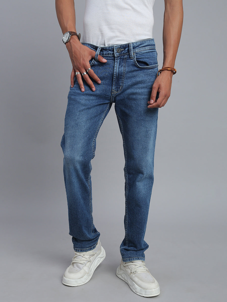Blue Comfort Slim Fit Stretchable Jeans