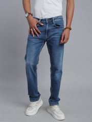 Blue Comfort Slim Fit Stretchable Jeans