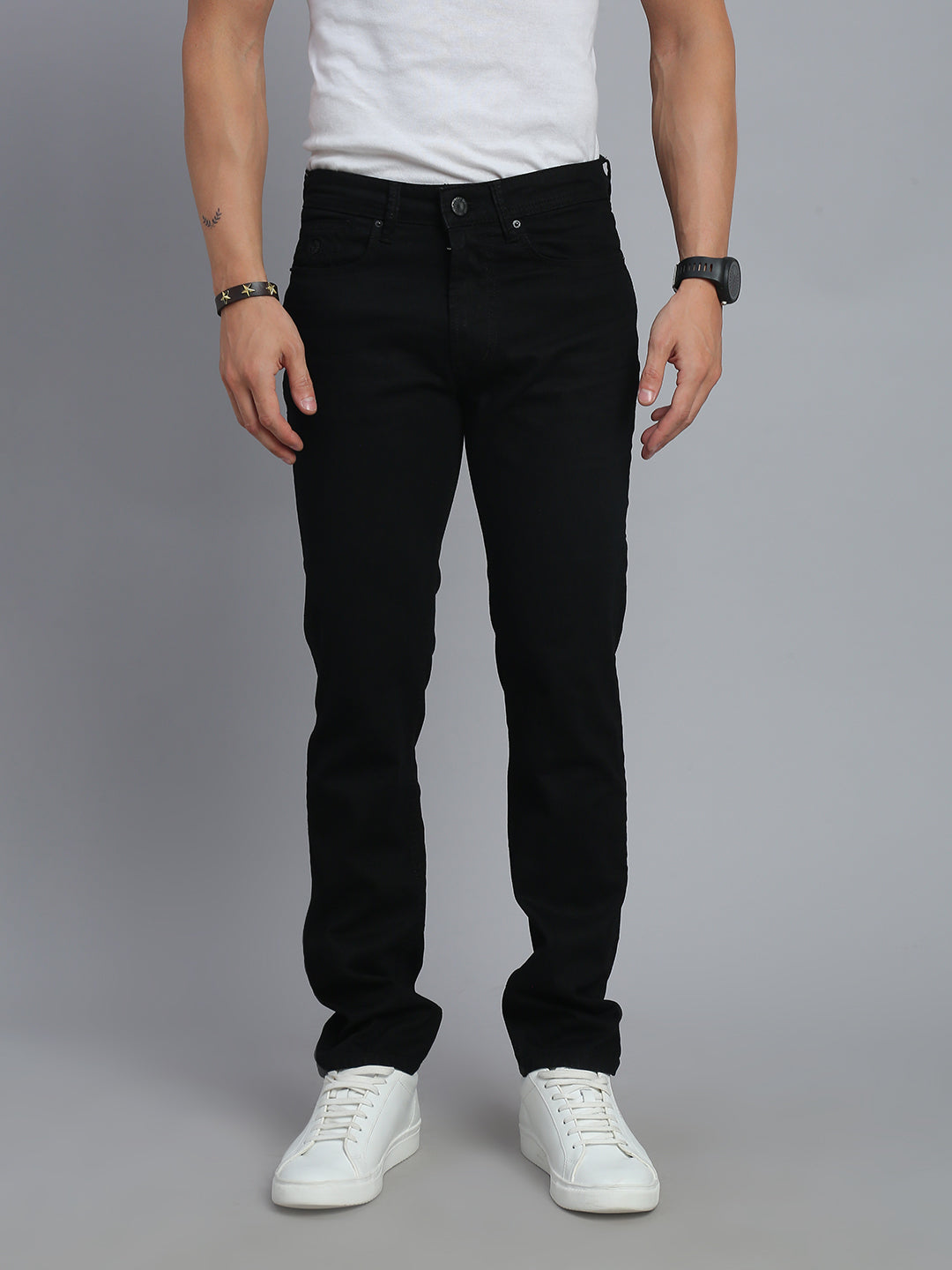 Black Comfort Slim Fit Stretchable Jeans