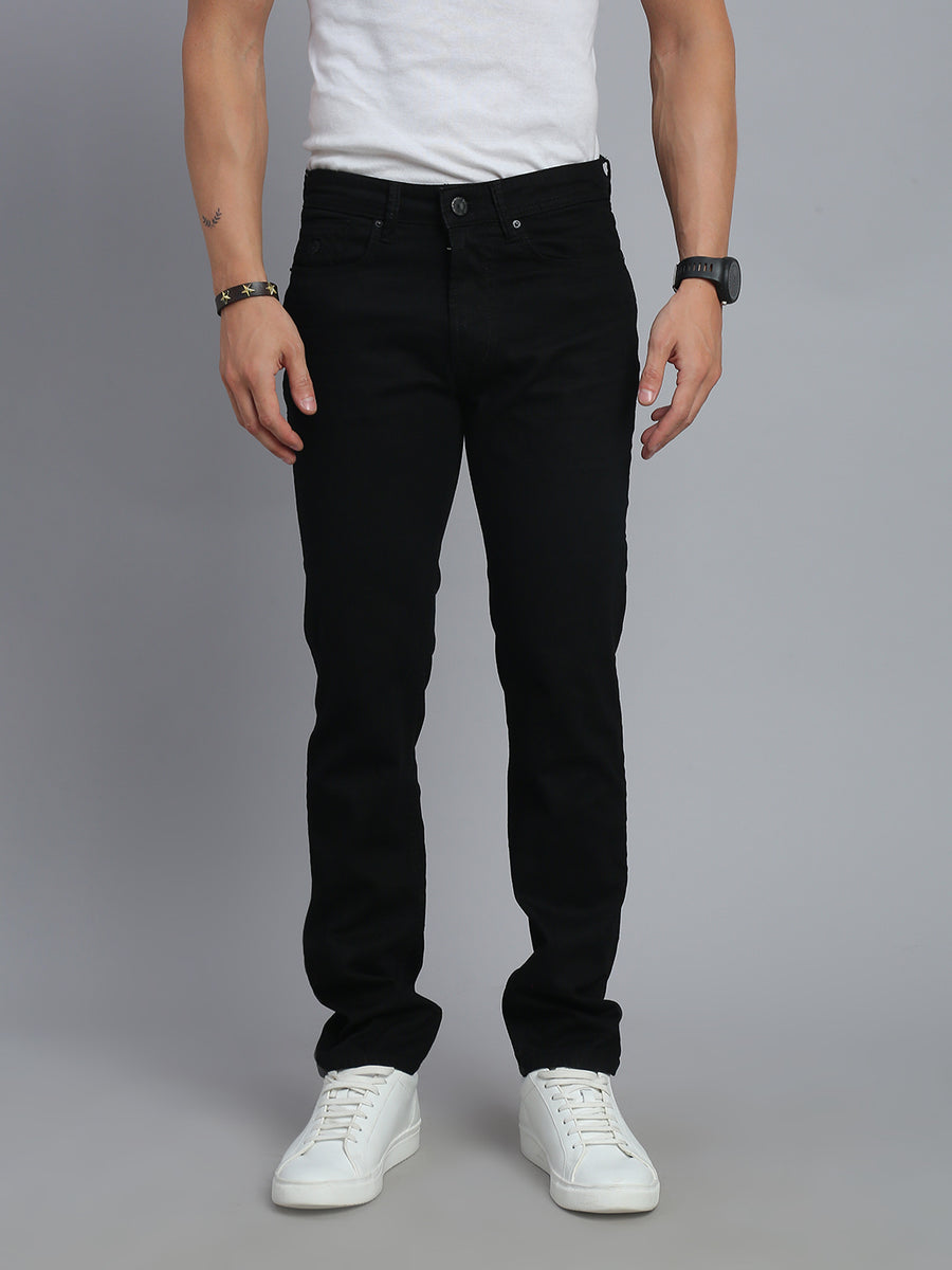 Black Comfort Slim Fit Stretchable Jeans