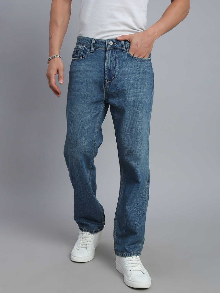 Blue Vintage Straight Fit Jeans