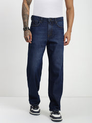 Dark Blue Baggy Fit Jeans