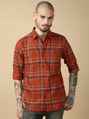Checks Full Sleeve Relax Shirt With Pocket