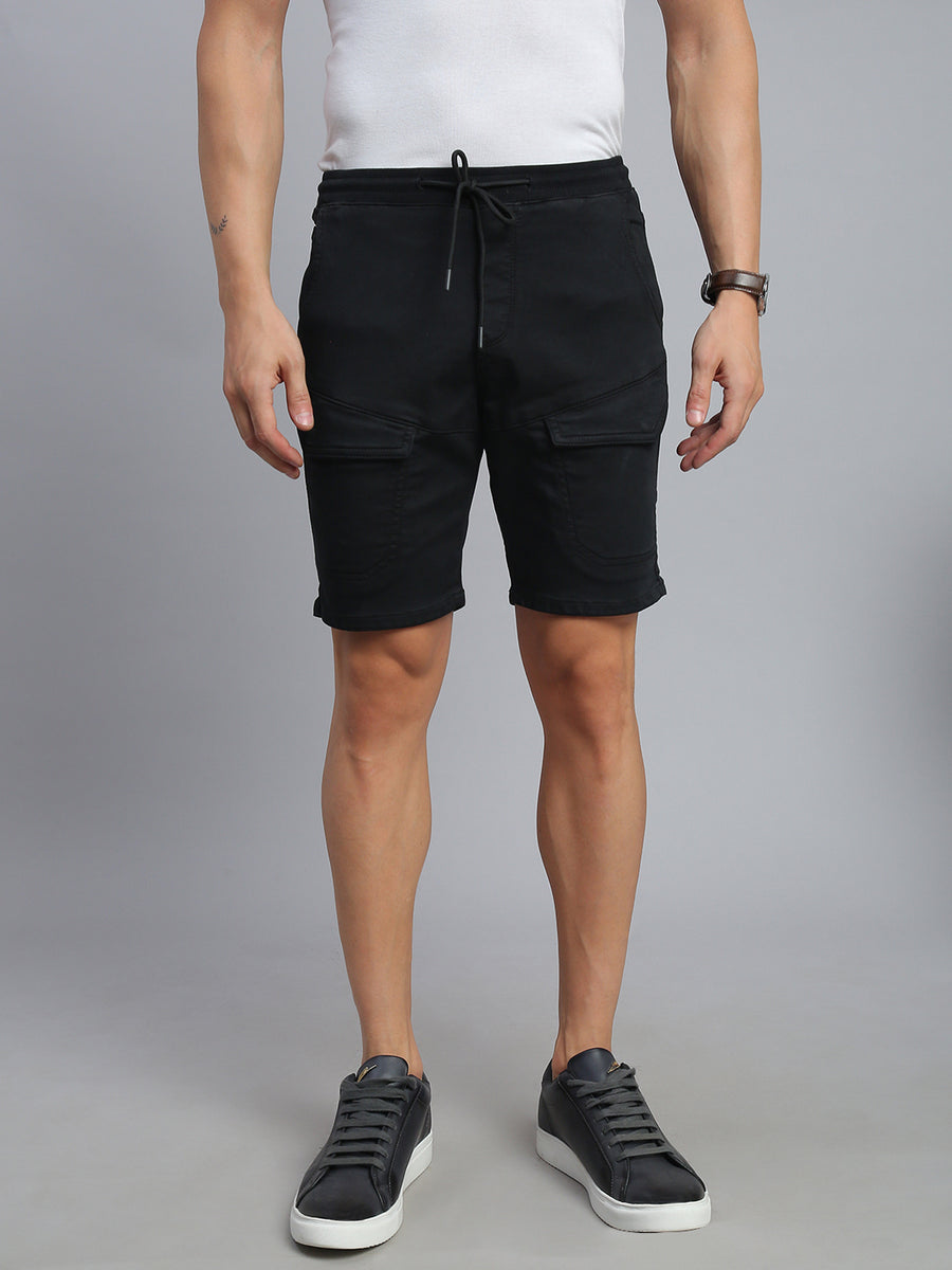 Black Comfort Fit Shorts