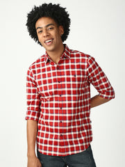 Checks Full Sleeve Relax Shirt With Pocket