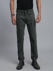 Olive Green Comfort Slim Fit Stretchable Jeans