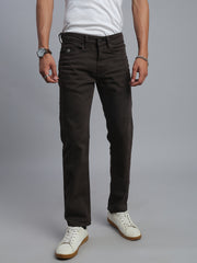 Brown Comfort Slim Fit Stretchable Jeans