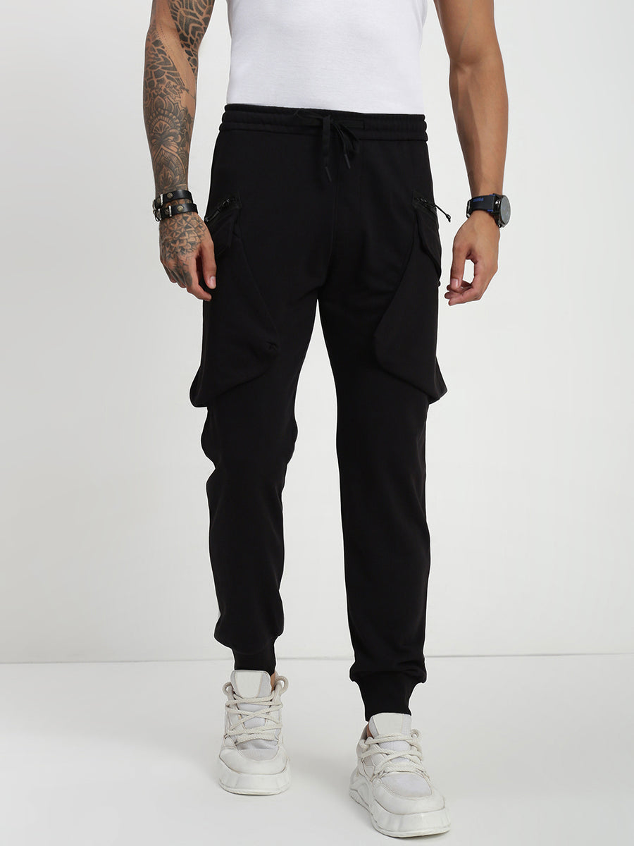 Black  Relax Fit Cross Pocket Lower