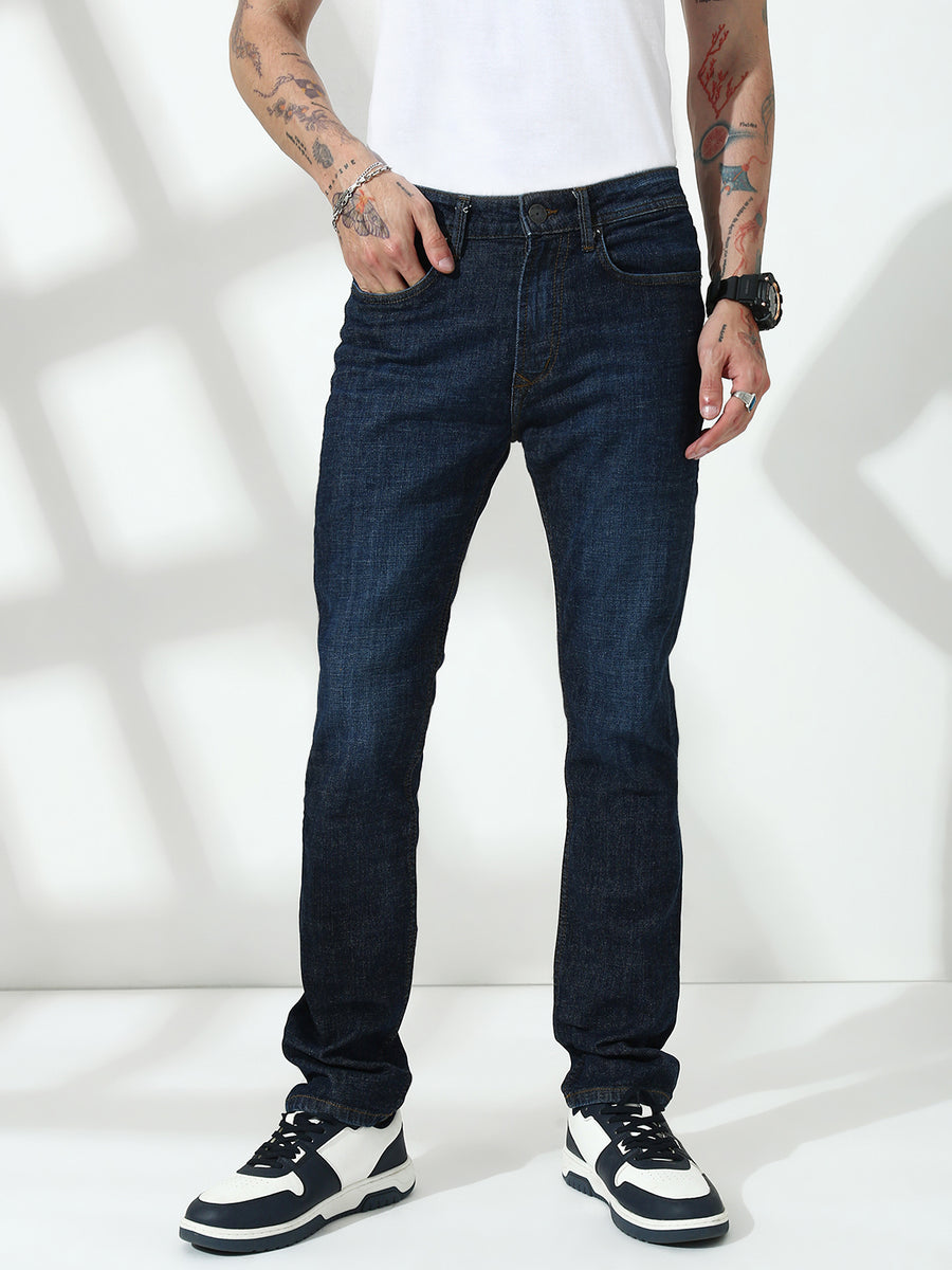 Blue  Slim Fit Stretchable Jeans