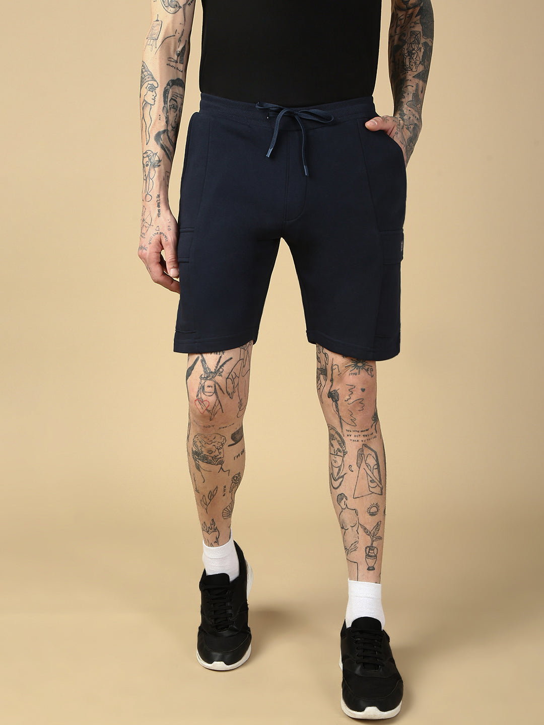 Navy Blue Relax Fit Shorts