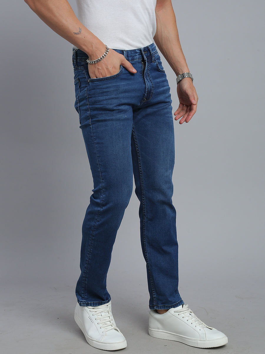 Royal Blue Comfort Slim Fit Stretchable Jeans