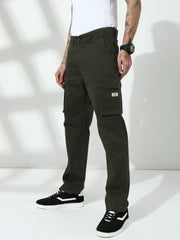 Drak Olive 7Pocket Regular Fit Cargo Paint