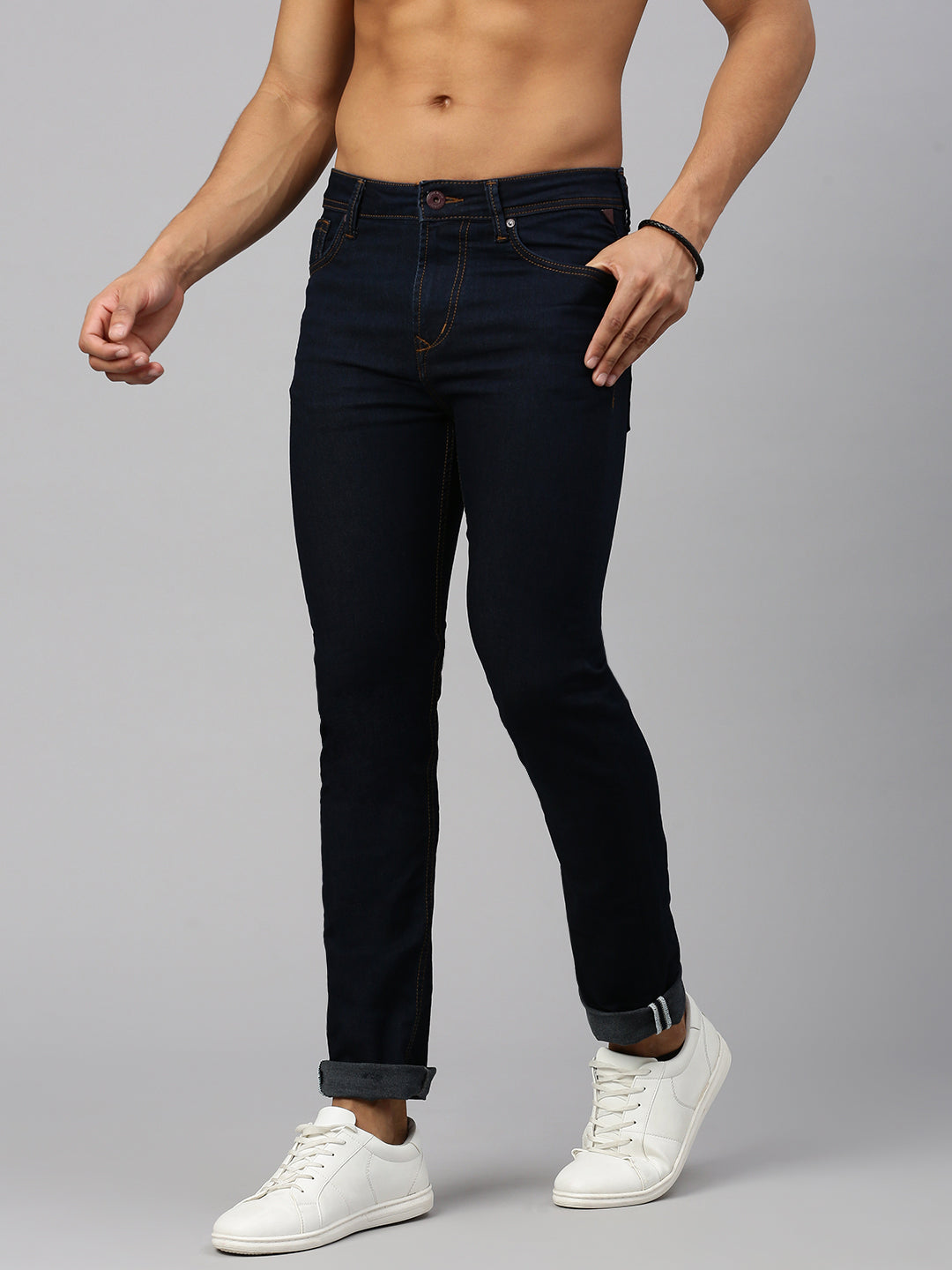Dark Blue Raw Wash Comfort Jeans