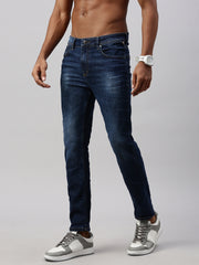 vintage blue low rise skinny straight jeans