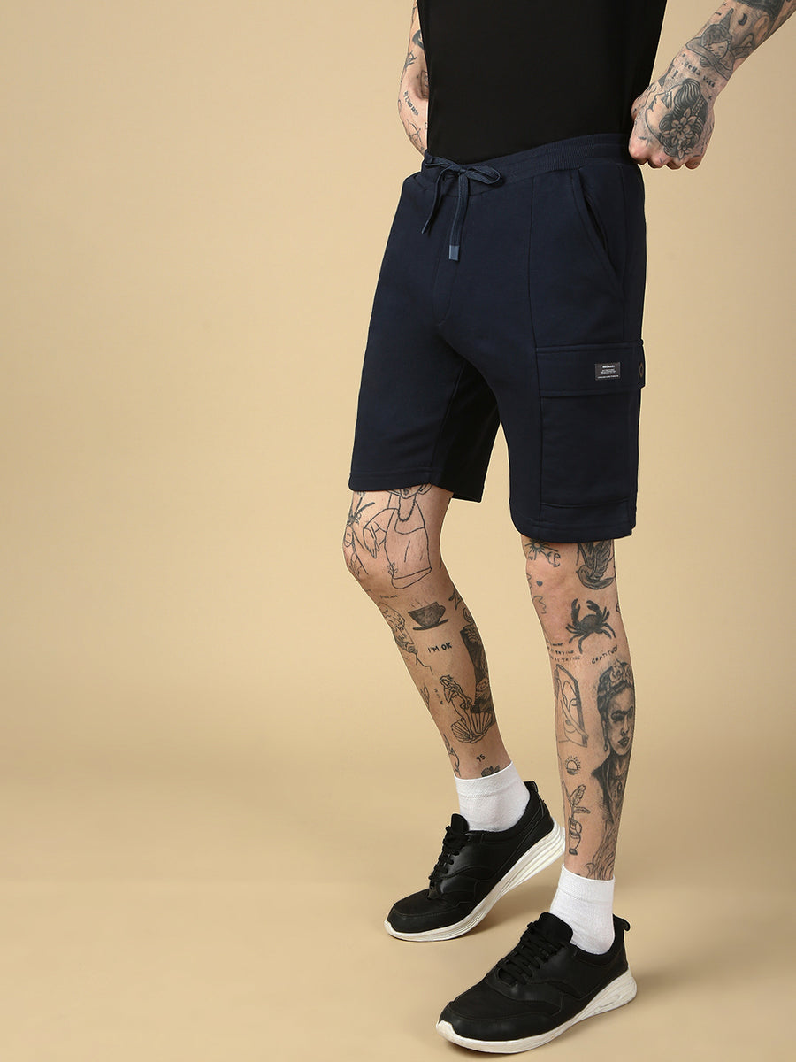 Navy Blue Relax Fit Shorts
