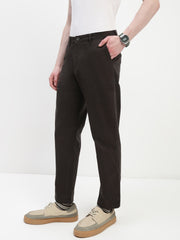 Dark Olive Straight Fit Cross Pocket Cotton Pants