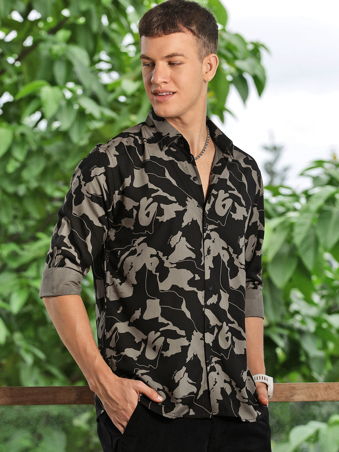 Printed Full Sleeve Shirt Without Pocket