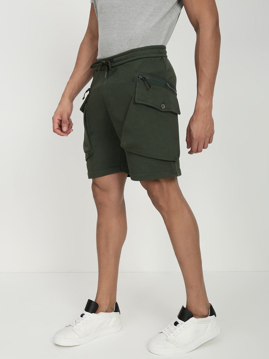 Bottel Green Relax Fit Shorts