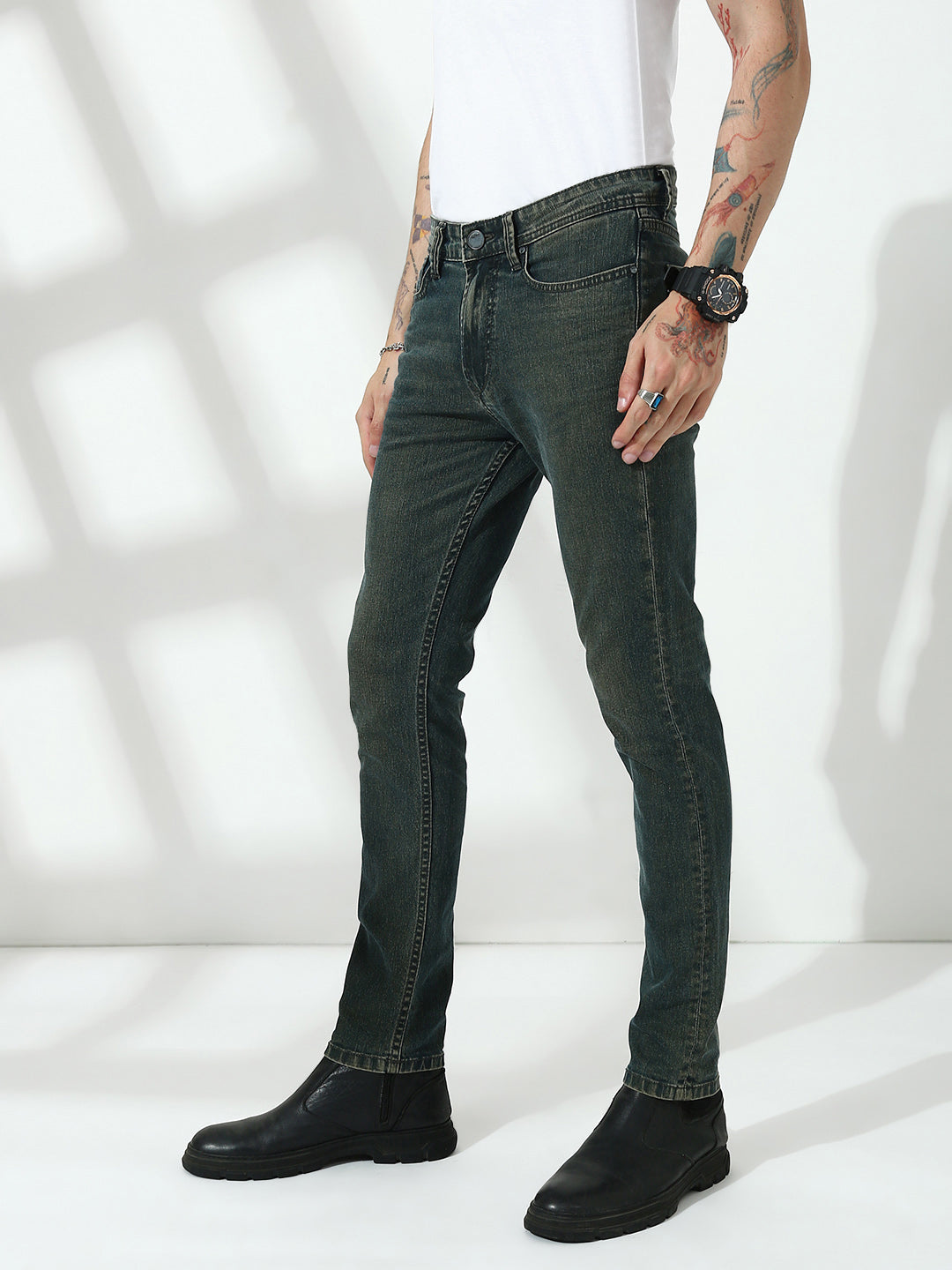 Khakhi / Vintage Slim Fit  Jeans