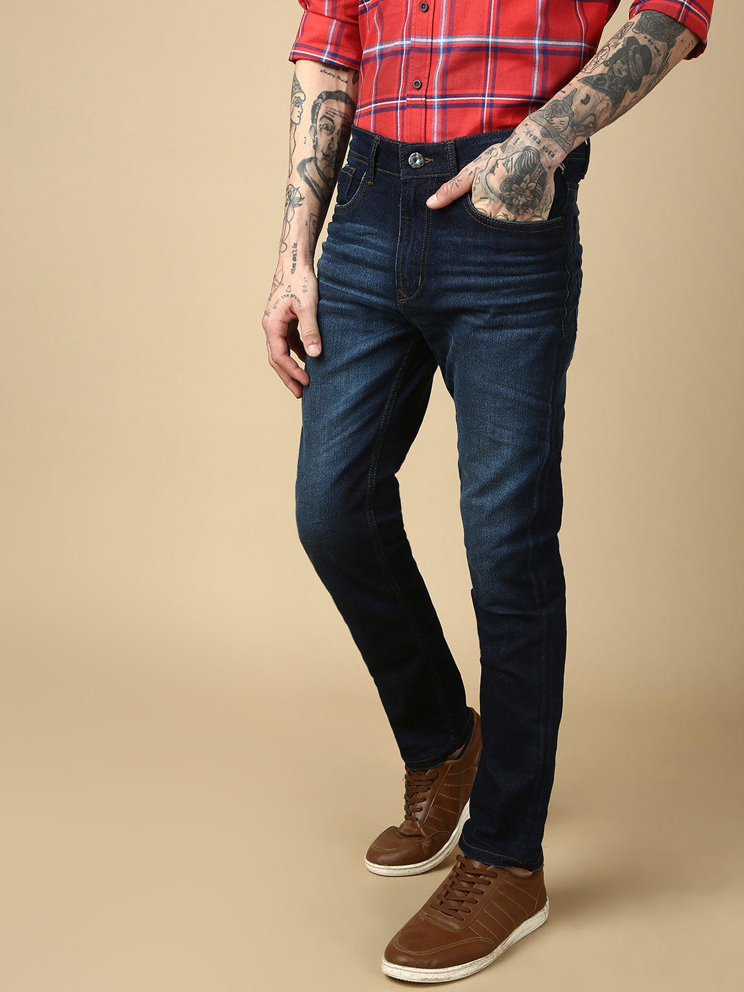 Dark Blue Slim Stretchable Jeans