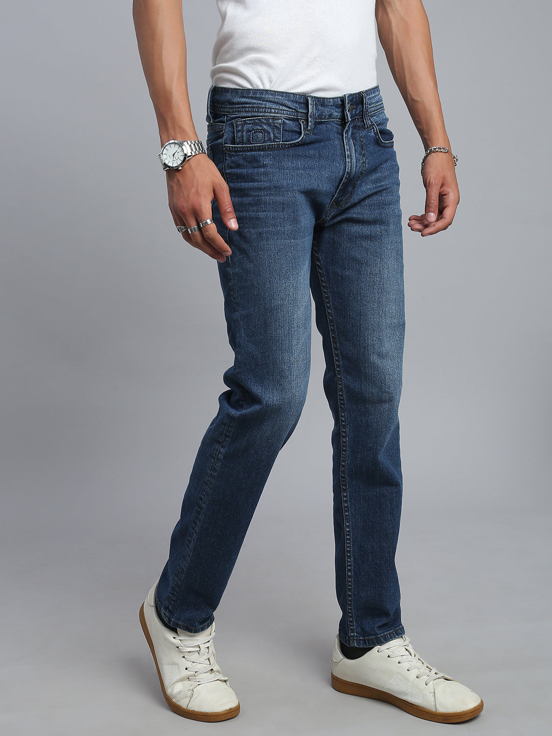 Blue Comfort Slim Fit Stretchable Jeans