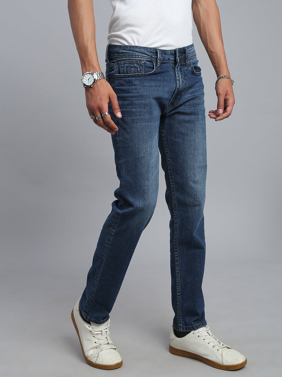 Blue Comfort Slim Fit Stretchable Jeans