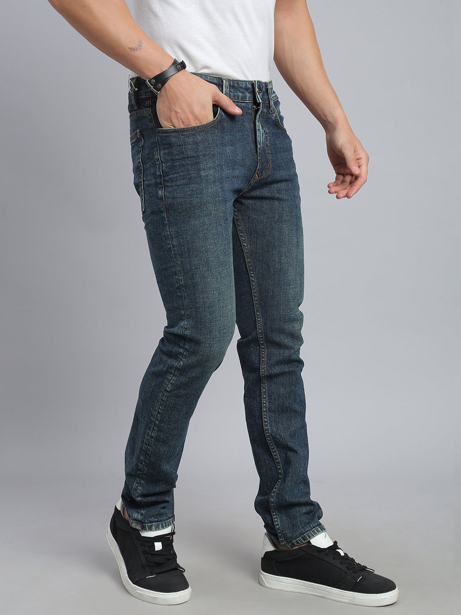 Dark Blue Comfort Slim Fit Stretchable Jeans