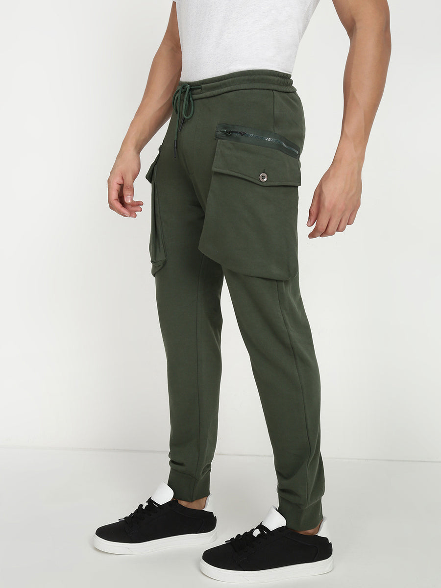 Olive  Relax Fit Cross Pocket Lower