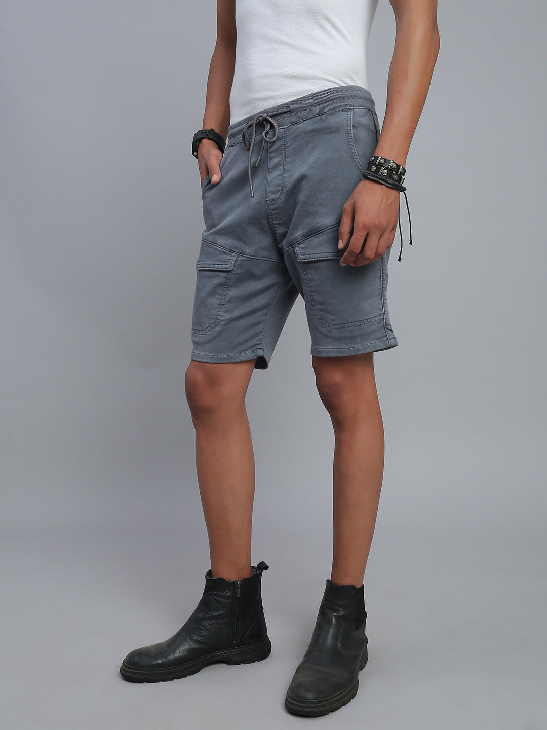Steel Grey Comfort Fit Shorts