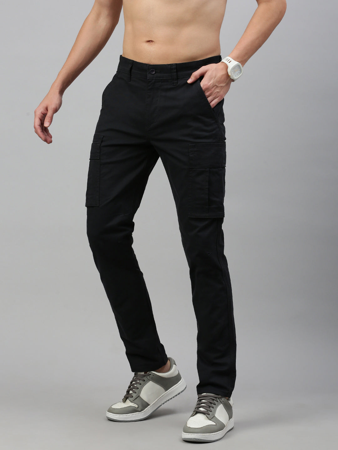 Dark Gray men’s premium cotton cargo pants