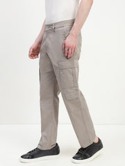 Gray 9 Pocket Regular Fit Cargo Paint