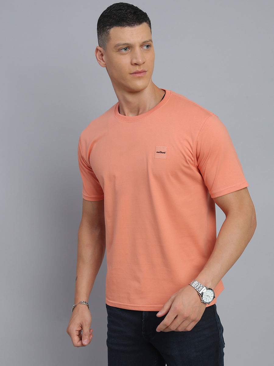 Rust Peach Polo Cotton T-Shirt