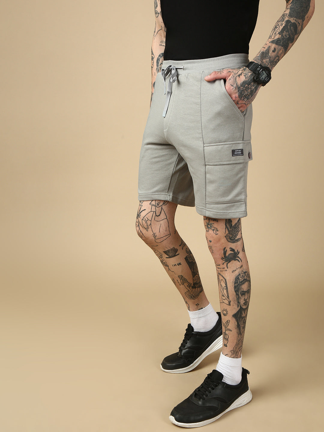Grey Relax Fit Shorts