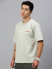 Printed Round Neck Oversize Half Sleeve T-Shirt
