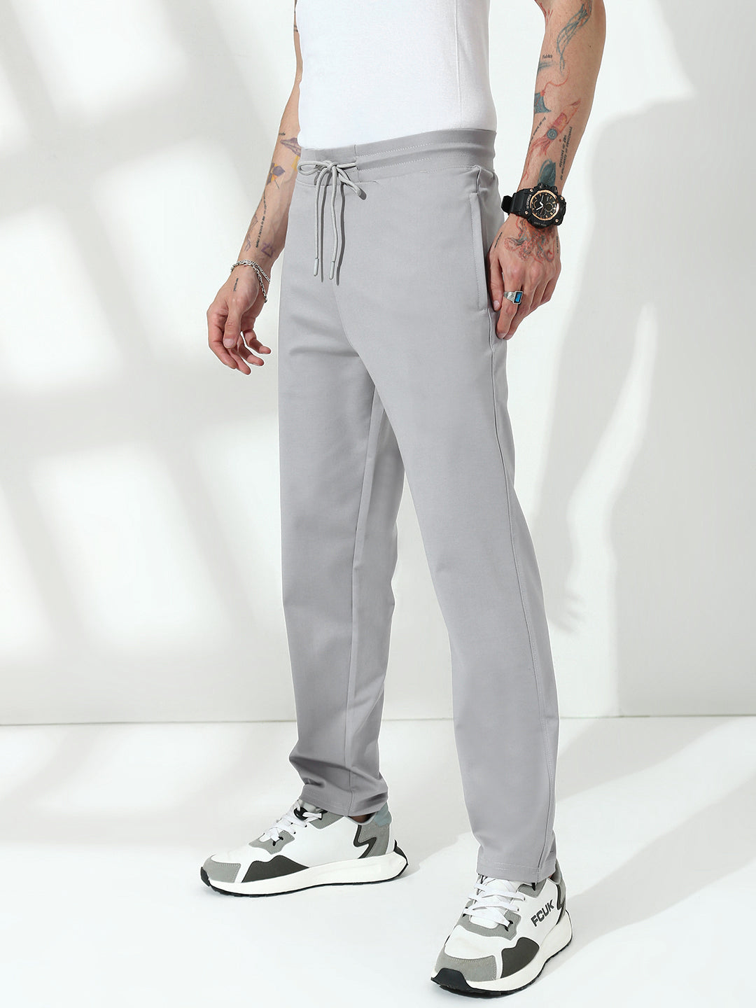 Light Grey Cross Pocket Regular Fit Lower