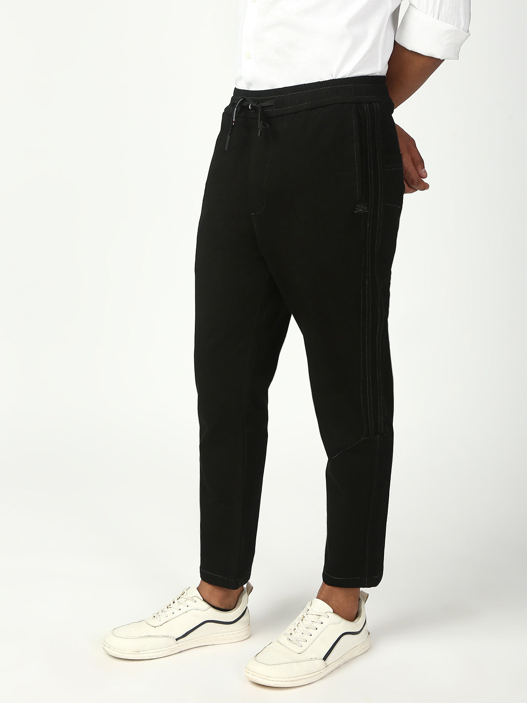 Black Anti Fit Stretchable Jogger
