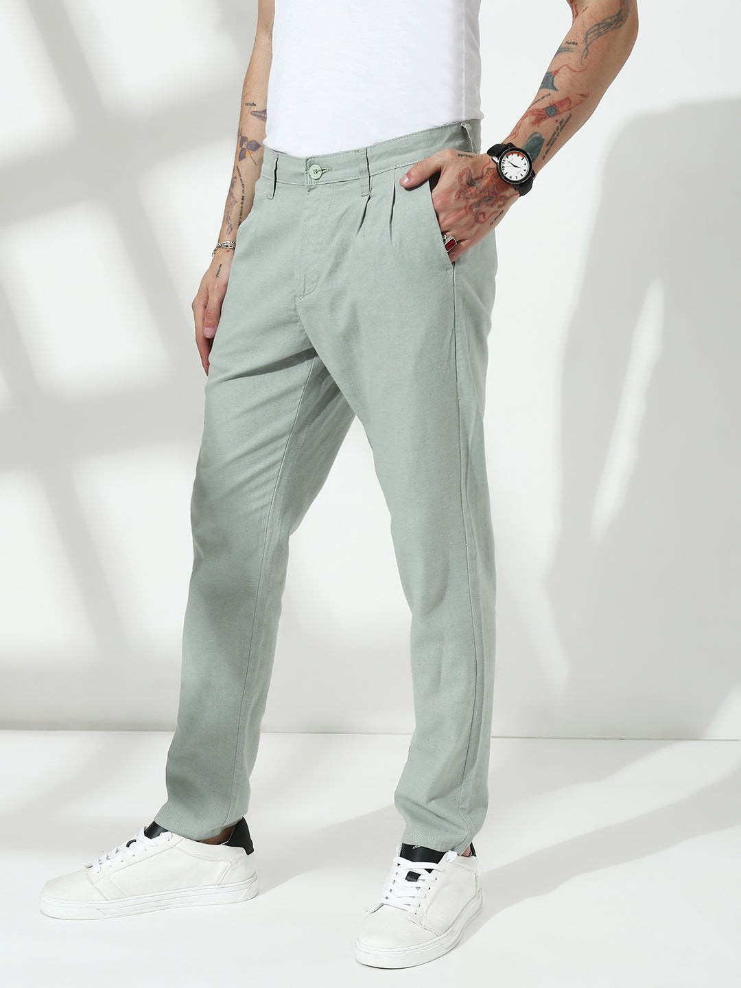 Pista Relax Fit Zip Pocket Linen Pant