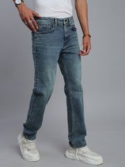 Mild Blue Vintage Regular Straight Fit Stretchable Jeans