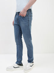 Vintage Light Blue Trapped Fit Stretchable Jeans