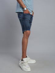 Blue Slim Fit Shorts