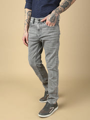 Light Gray Slim Fit Stretchable Jeans