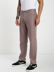 Peach Blush Relax Fit Cross Pocket Drill Linen Pants